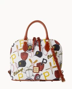 MLB Pirates Zip Zip Satchel PIRATES -Online Sale Dooney & Bourke B2343G QUMWPATNPRAT 2