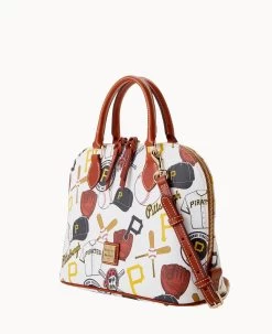 MLB Pirates Zip Zip Satchel PIRATES -Online Sale Dooney & Bourke B2343G QUMWPATNPRAT ALT1 1