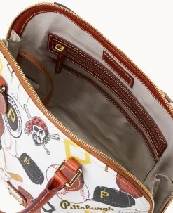 MLB Pirates Zip Zip Satchel PIRATES -Online Sale Dooney & Bourke B2343G QUMWPATNPRAT ALT2 1