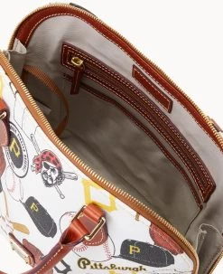 MLB Pirates Zip Zip Satchel PIRATES -Online Sale Dooney & Bourke B2343G QUMWPATNPRAT ALT2