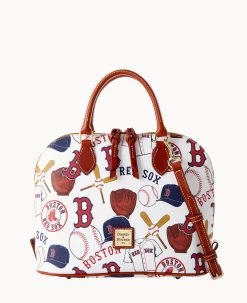 MLB Red Sox Zip Zip Satchel RED SOX -Online Sale Dooney & Bourke B2343G QUMWPATNRDSX 2