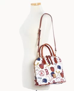 MLB Red Sox Zip Zip Satchel RED SOX -Online Sale Dooney & Bourke B2343G QUMWPATNRDSX ALT4 1