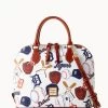 MLB Tigers Zip Zip Satchel TIGERS -Online Sale Dooney & Bourke B2343G QUMWPATNTGRS