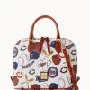 MLB Twins Zip Zip Satchel TWINS 1 MLB Twins Zip Zip Satchel TWINS -Online Sale Dooney & Bourke B2343G QUMWPATNTWNS