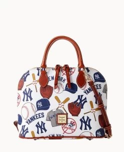 MLB Yankees Zip Zip Satchel YANKEES 19 MLB Yankees Zip Zip Satchel YANKEES -Online Sale Dooney & Bourke B2343G QUMWPATNYANK 1