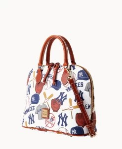 MLB Yankees Zip Zip Satchel YANKEES 21 MLB Yankees Zip Zip Satchel YANKEES -Online Sale Dooney & Bourke B2343G QUMWPATNYANK ALT1 1