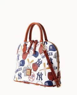 MLB Yankees Zip Zip Satchel YANKEES 16 MLB Yankees Zip Zip Satchel YANKEES -Online Sale Dooney & Bourke B2343G QUMWPATNYANK ALT1