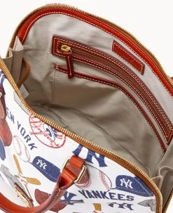 MLB Yankees Zip Zip Satchel YANKEES 17 MLB Yankees Zip Zip Satchel YANKEES -Online Sale Dooney & Bourke B2343G QUMWPATNYANK ALT2