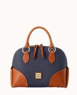 Pebble With Florentine Trim Domed Satchel Clementine -Online Sale Dooney & Bourke B2350G 9FMDSCNA