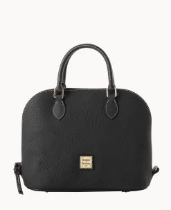 Pebble Grain Domed Satchel Taupe 32 Pebble Grain Domed Satchel Taupe -Online Sale Dooney & Bourke B2367G AWBLPABL