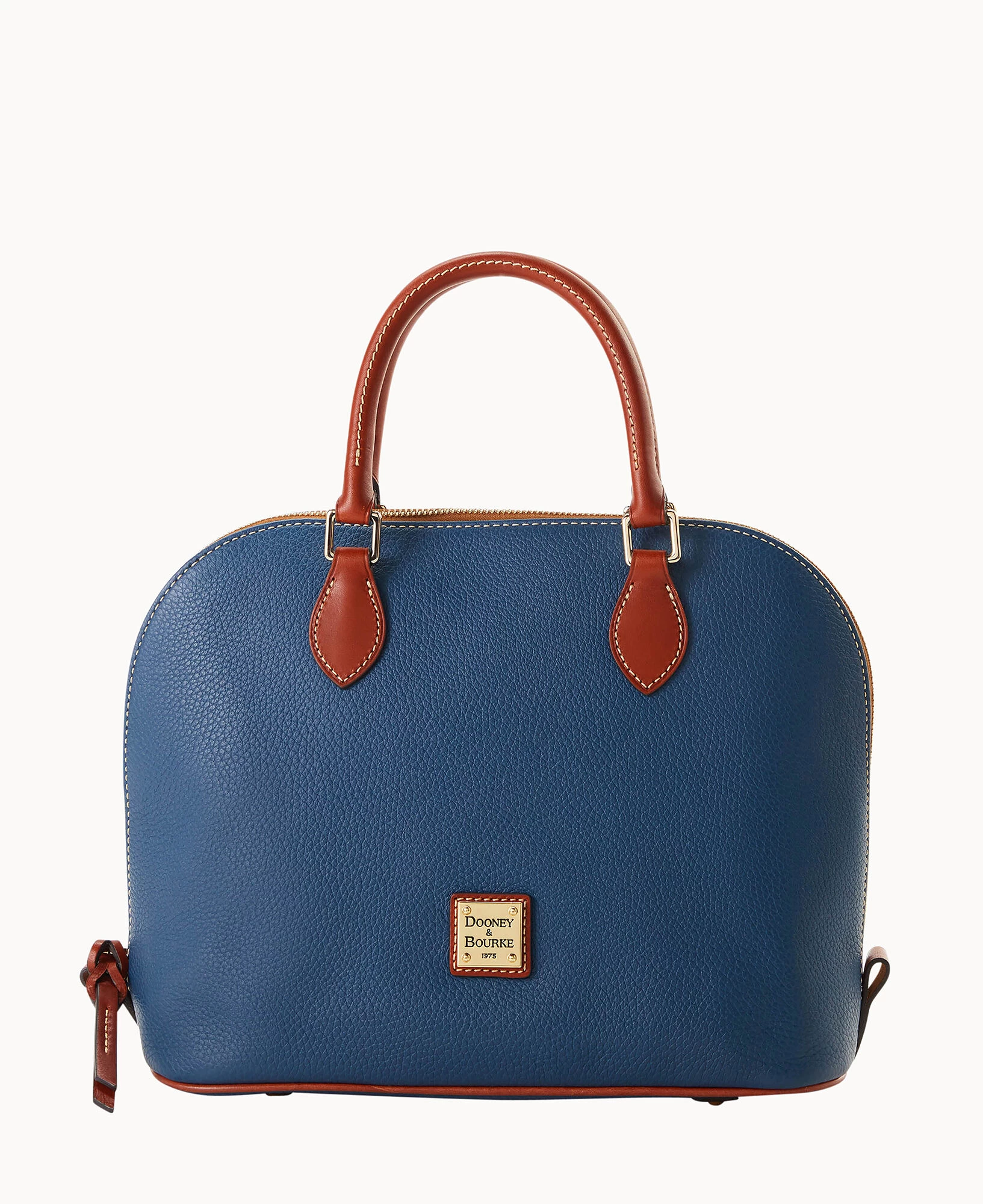 Pebble Grain Domed Satchel Taupe 19 Pebble Grain Domed Satchel Taupe - Image 17