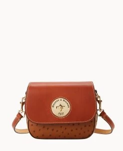 Ostrich Turnlock Flap Saddle Light Taupe 24 Ostrich Turnlock Flap Saddle Light Taupe -Online Sale Dooney & Bourke B2375G OTCAPATN