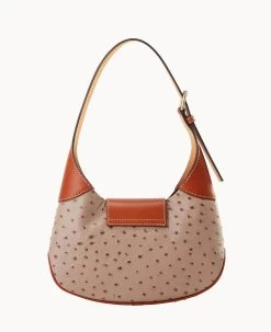 Ostrich Turnlock Hobo 26 Light Taupe 22 Ostrich Turnlock Hobo 26 Light Taupe -Online Sale Dooney & Bourke B2378G OTXDPATN ALT3 1