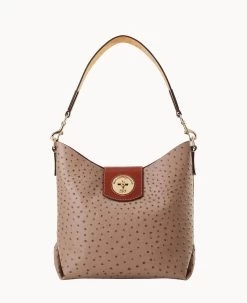 Ostrich Turnlock Sac 30 Light Taupe 25 Ostrich Turnlock Sac 30 Light Taupe -Online Sale Dooney & Bourke B2381G OTXDPATN 2