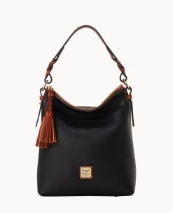 Pebble Grain Randy Black Black 25 Pebble Grain Randy Black Black -Online Sale Dooney & Bourke B2423G AWBLPATN
