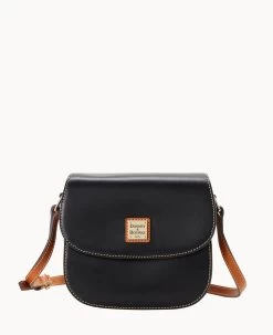 Wexford Leather Saddle Crossbody Black