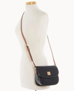 Wexford Leather Saddle Crossbody Black -Online Sale Dooney & Bourke B2430G JKBLPANA ALT4