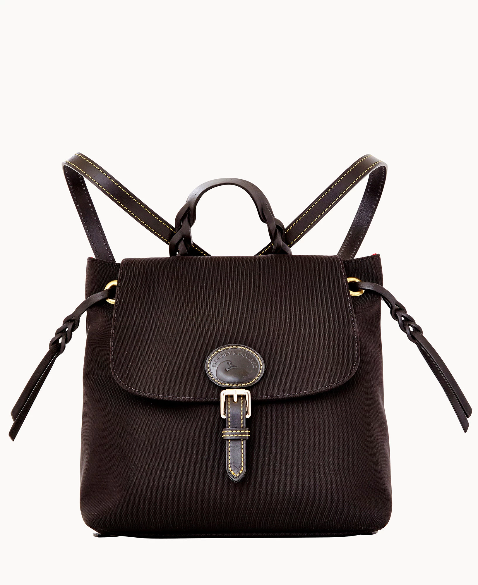 Nylon Flap Backpack Black 13 Nylon Flap Backpack Black - Image 11