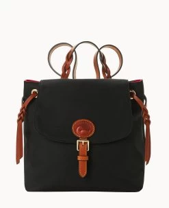 Nylon Flap Backpack Black 30 Nylon Flap Backpack Black -Online Sale Dooney & Bourke B2503G INBLPATN 2