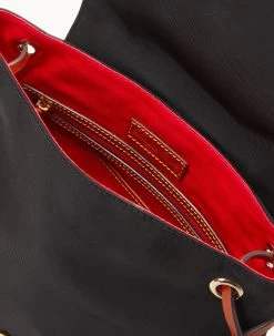 Nylon Flap Backpack Black 22 Nylon Flap Backpack Black -Online Sale Dooney & Bourke B2503G INBLPATN ALT2