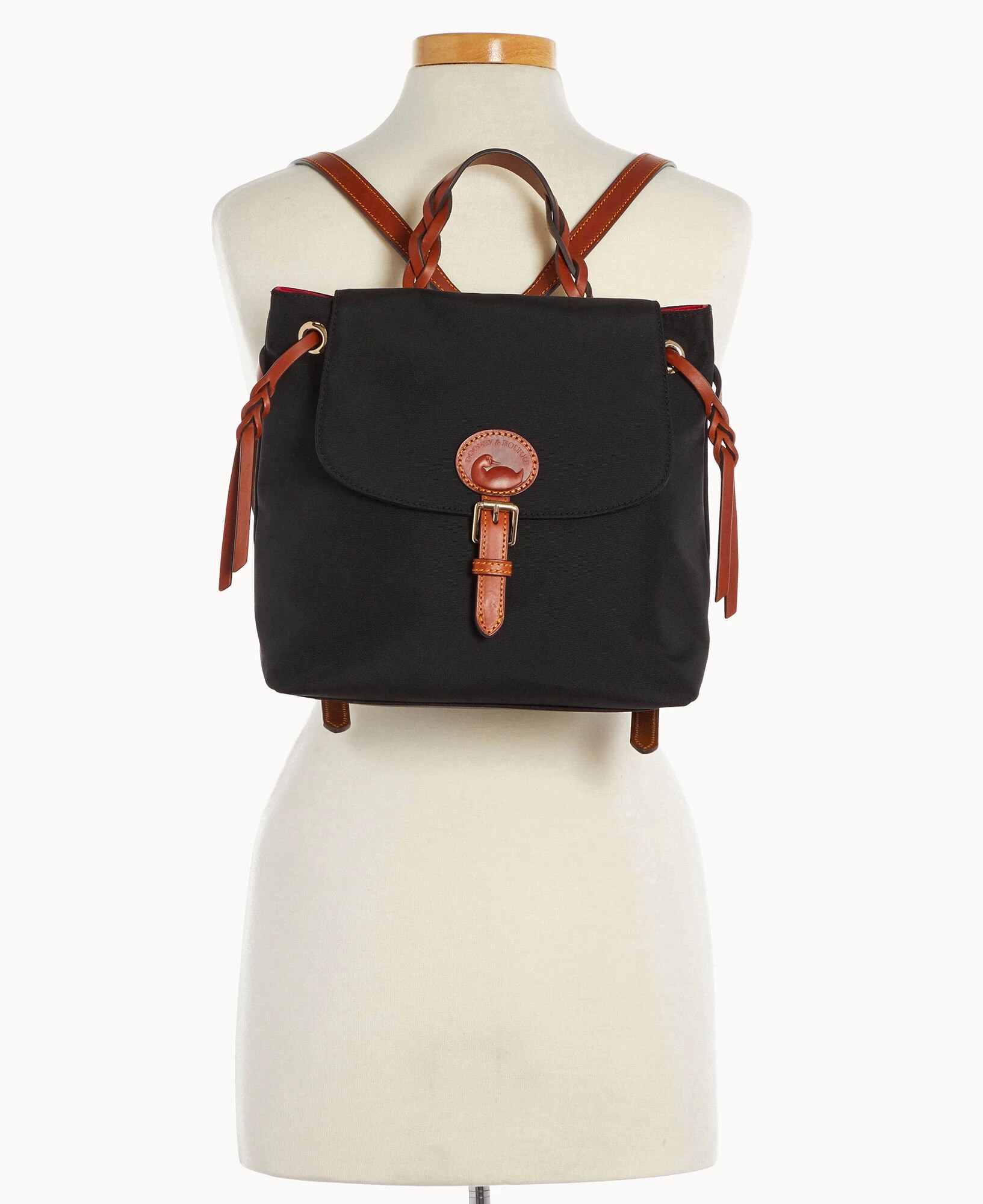 Nylon Flap Backpack Black 12 Nylon Flap Backpack Black - Image 10