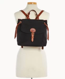 Nylon Flap Backpack Black 23 Nylon Flap Backpack Black -Online Sale Dooney & Bourke B2503G INBLPATN ALT4