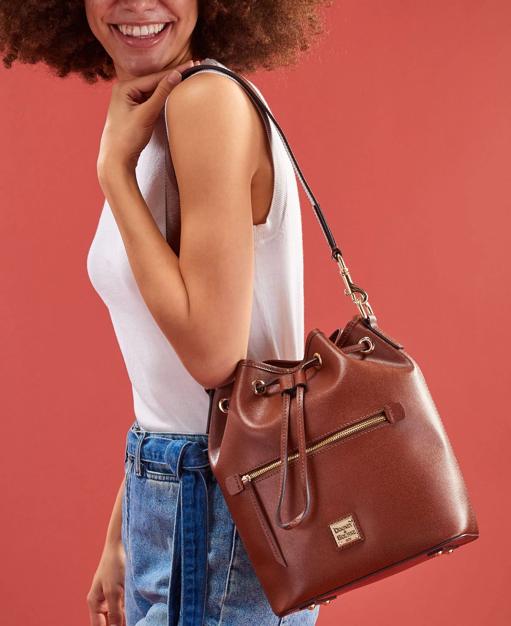 Saffiano Drawstring Off White 9 Saffiano Drawstring Off White - Image 7