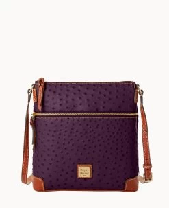 Ostrich Crossbody Plum Wine -Online Sale Dooney & Bourke B3264G OTXPPATN 1