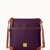 Ostrich Crossbody Plum Wine 2 Ostrich Crossbody Plum Wine -Online Sale Dooney & Bourke B3264G OTXPPATN
