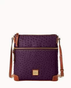 Ostrich Crossbody Plum Wine -Online Sale Dooney & Bourke B3264G OTXPPATN 2