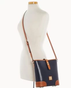 Wexford Leather Crossbody Bucket Midnight Blue -Online Sale Dooney & Bourke B9061G JKMDPANA ALT4