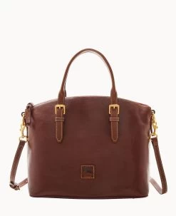 Florentine Domed Satchel Chestnut 27 Florentine Domed Satchel Chestnut -Online Sale Dooney & Bourke B9062D SCCSSCCS 1