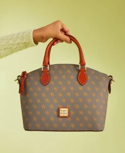 Gretta Geena Satchel Brown Tmoro -Online Sale Dooney & Bourke BGRET1327 ILD lifestyle 1