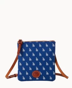 MLB Dodgers Small North South Top Zip Crossbody Dodgers -Online Sale Dooney & Bourke BL370G MJBUPATNDODG 1