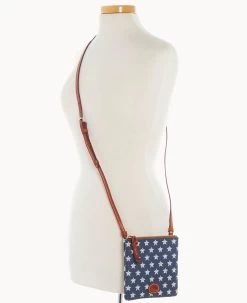 MLB Astros Small North South Top Zip Crossbody Astros -Online Sale Dooney & Bourke BL370G MJNVPATNASTO ALT4