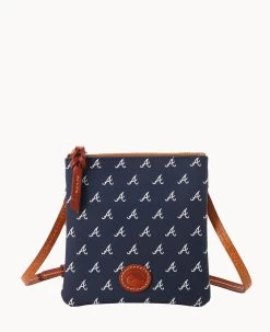 MLB Braves Small North South Top Zip Crossbody Braves 15 MLB Braves Small North South Top Zip Crossbody Braves -Online Sale Dooney & Bourke BL370G MJNVPATNBRVE 1