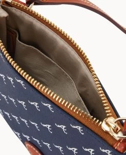 MLB Braves Small North South Top Zip Crossbody Braves 17 MLB Braves Small North South Top Zip Crossbody Braves -Online Sale Dooney & Bourke BL370G MJNVPATNBRVE ALT2 1