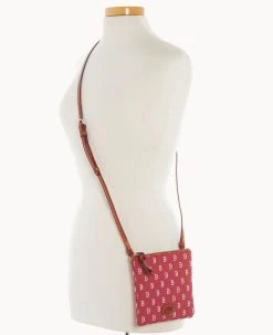 MLB Red Sox Small North South Top Zip Crossbody Red Sox -Online Sale Dooney & Bourke BL370G MJRDPATNRDSX ALT4