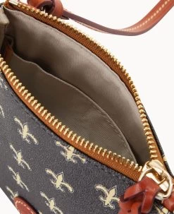 NFL Saints Small North South Top Zip Crossbody Saints -Online Sale Dooney & Bourke BL370G NJBLPATNSNTS ALT2 1