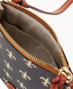 NFL Saints Small North South Top Zip Crossbody Saints -Online Sale Dooney & Bourke BL370G NJBLPATNSNTS ALT2