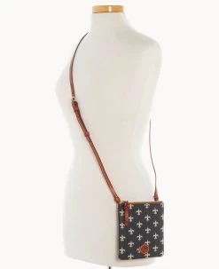 NFL Saints Small North South Top Zip Crossbody Saints -Online Sale Dooney & Bourke BL370G NJBLPATNSNTS ALT4