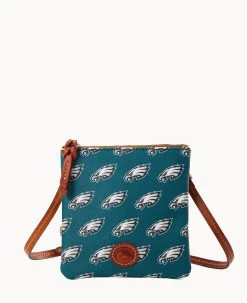 NFL Eagles Small North South Top Zip Crossbody Eagles 15 NFL Eagles Small North South Top Zip Crossbody Eagles -Online Sale Dooney & Bourke BL370G NJGRPATNEAGL 1