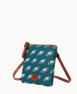 NFL Eagles Small North South Top Zip Crossbody Eagles 16 NFL Eagles Small North South Top Zip Crossbody Eagles -Online Sale Dooney & Bourke BL370G NJGRPATNEAGL ALT1 1