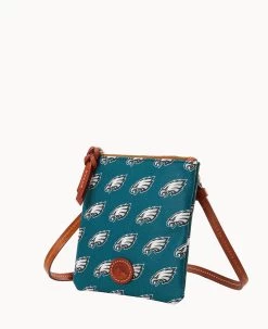 NFL Eagles Small North South Top Zip Crossbody Eagles 12 NFL Eagles Small North South Top Zip Crossbody Eagles -Online Sale Dooney & Bourke BL370G NJGRPATNEAGL ALT1