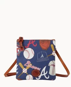 MLB Braves Small N S Top Zip Crossbody Braves -Online Sale Dooney & Bourke BL370G QUNVPATNBRVE 2