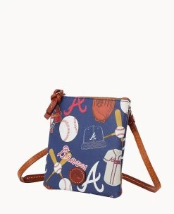 MLB Braves Small N S Top Zip Crossbody Braves -Online Sale Dooney & Bourke BL370G QUNVPATNBRVE ALT1 1