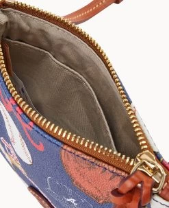 MLB Braves Small N S Top Zip Crossbody Braves -Online Sale Dooney & Bourke BL370G QUNVPATNBRVE ALT2 1