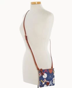 MLB Braves Small N S Top Zip Crossbody Braves -Online Sale Dooney & Bourke BL370G QUNVPATNBRVE ALT4 1