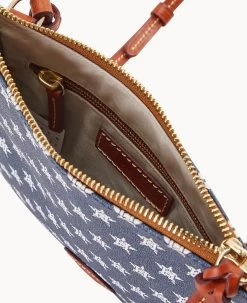 MLB Astros North South Top Zip Crossbody Astros -Online Sale Dooney & Bourke BL371G MJNVPATNASTO ALT2 1