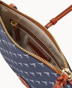 MLB Braves North South Top Zip Crossbody Braves -Online Sale Dooney & Bourke BL371G MJNVPATNBRVE ALT2